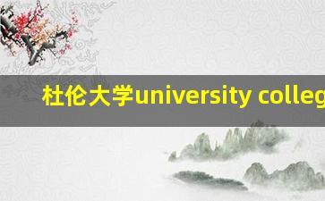 杜伦大学university college